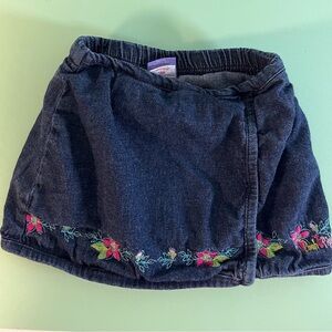 Disney Pooh & Piglet Jean Skirt with build in Diaper Cover, Baby Girl 18months